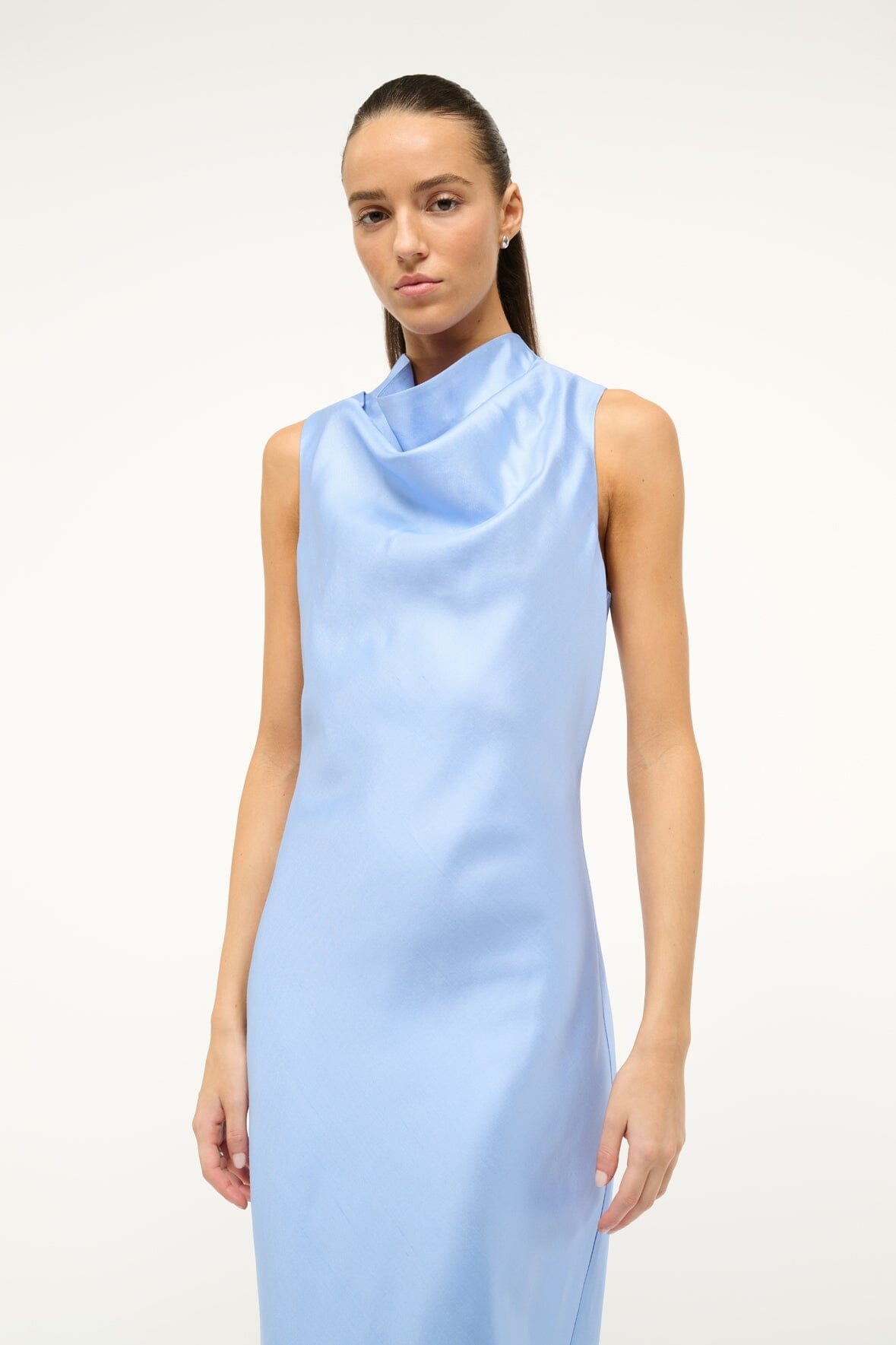 STAUD ROCHELLE DRESS PERIWINKLE - 2