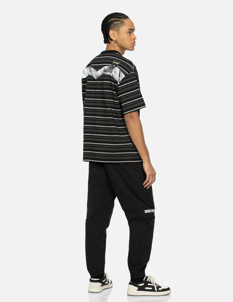 BADGES AND BRUSHSTROKE DAICOCK PRINT LOOSE FIT T-SHIRT 3