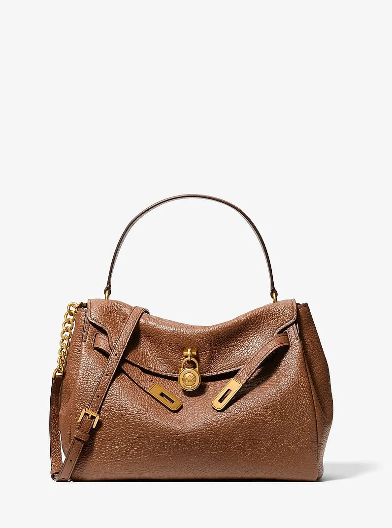 Hamilton Moderne Large Textured Leather Slouchy Satchel - 1
