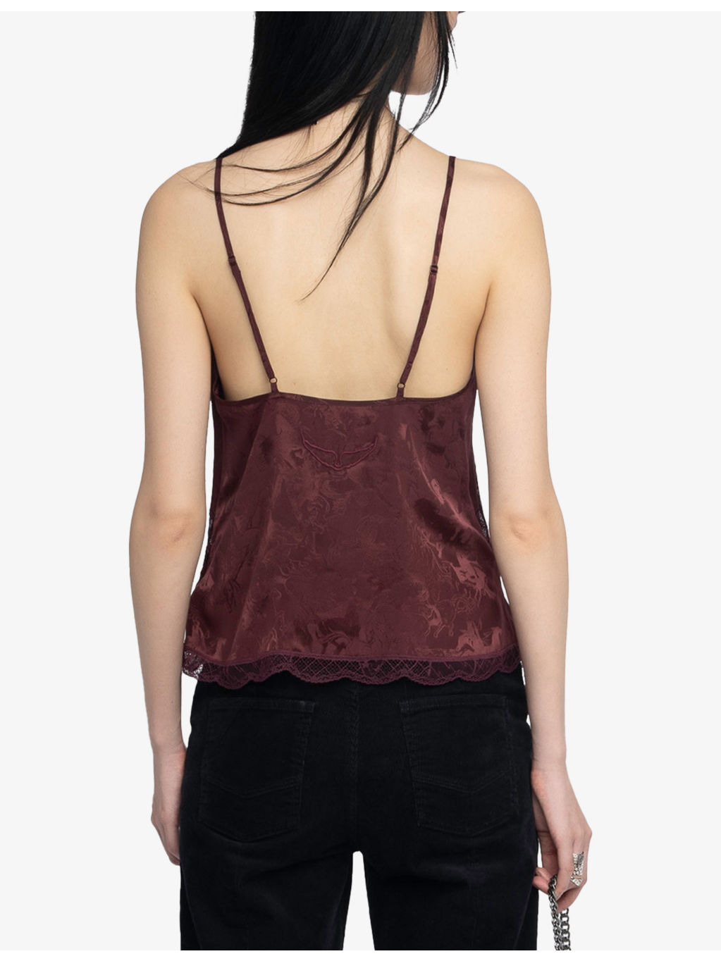 Cishi Lace-Trim Silk Camisole - 4