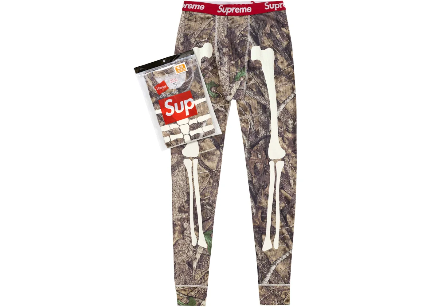 Supreme Hanes Bones Thermal Pant 1 Pack Woodland Camo - 1