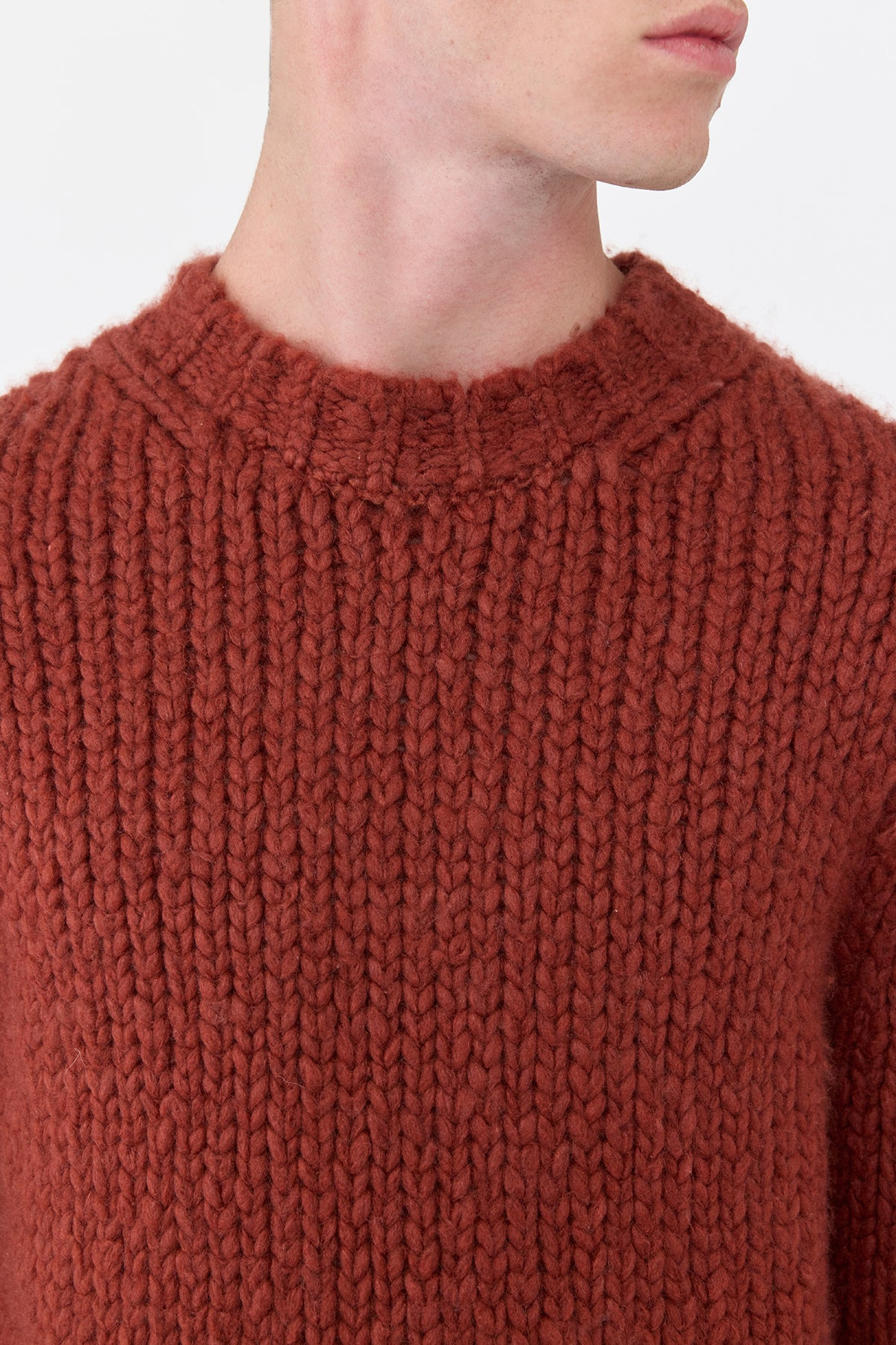 Lawrence Knit Sweater in Burnt Sienna Welfat Cashmere - 5
