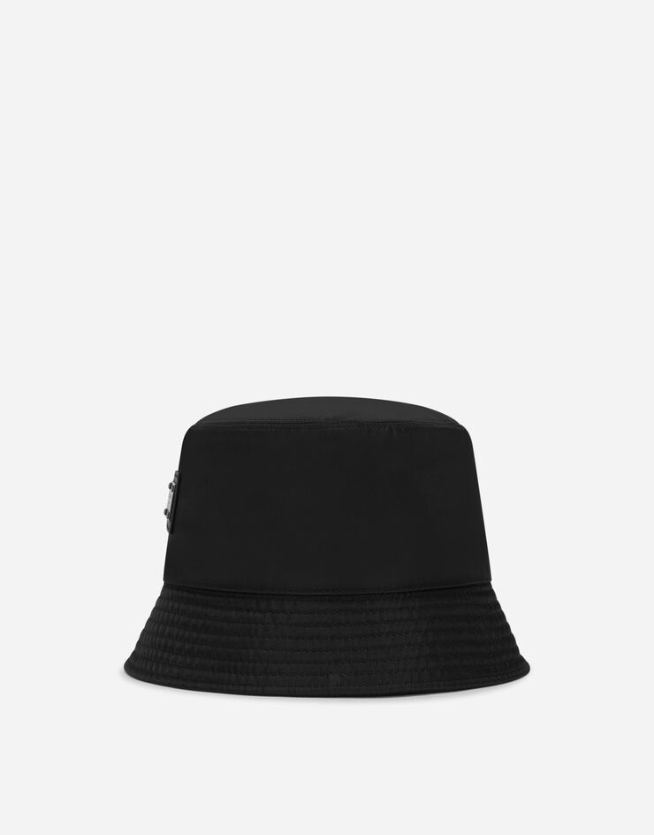 Nylon bucket hat with branded plate - 1