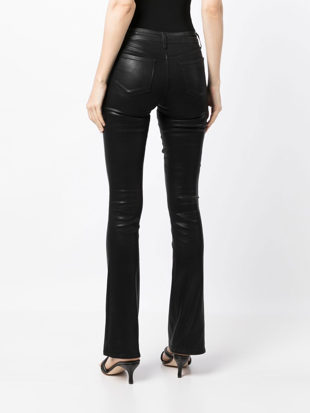 Selma boot-cut waxed jeans - 4