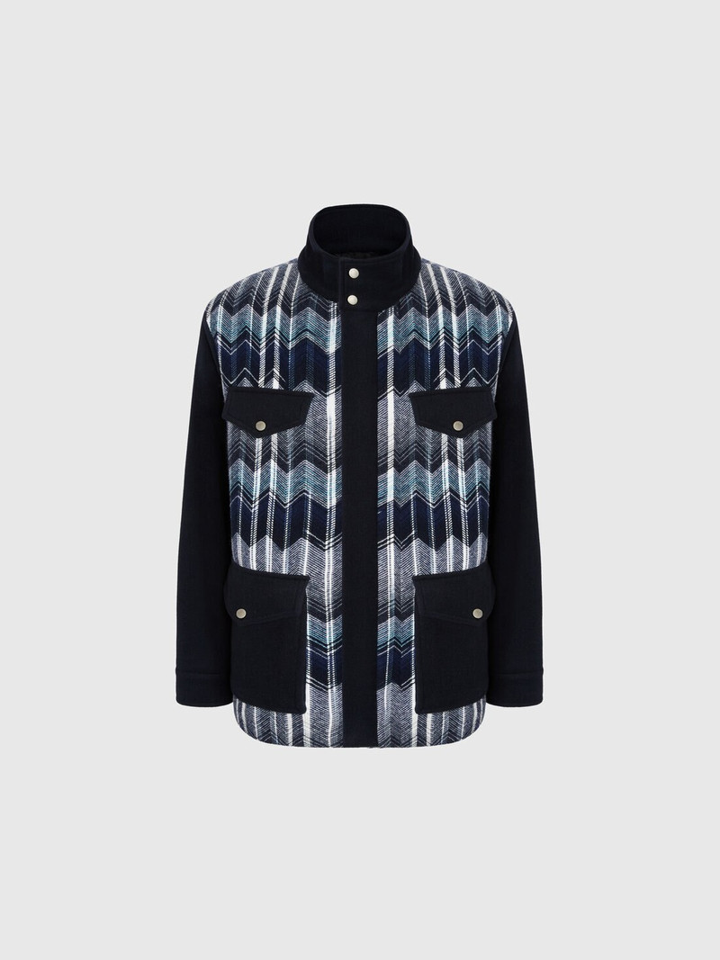 Field Jacket with Zigzag Pattern 1