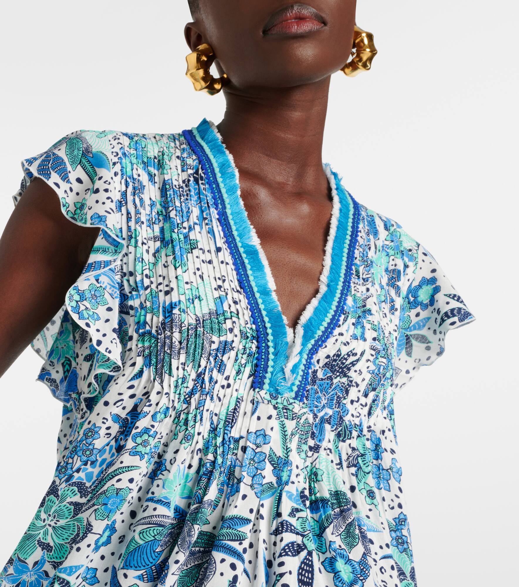 Sasha floral ruffled minidress - 4