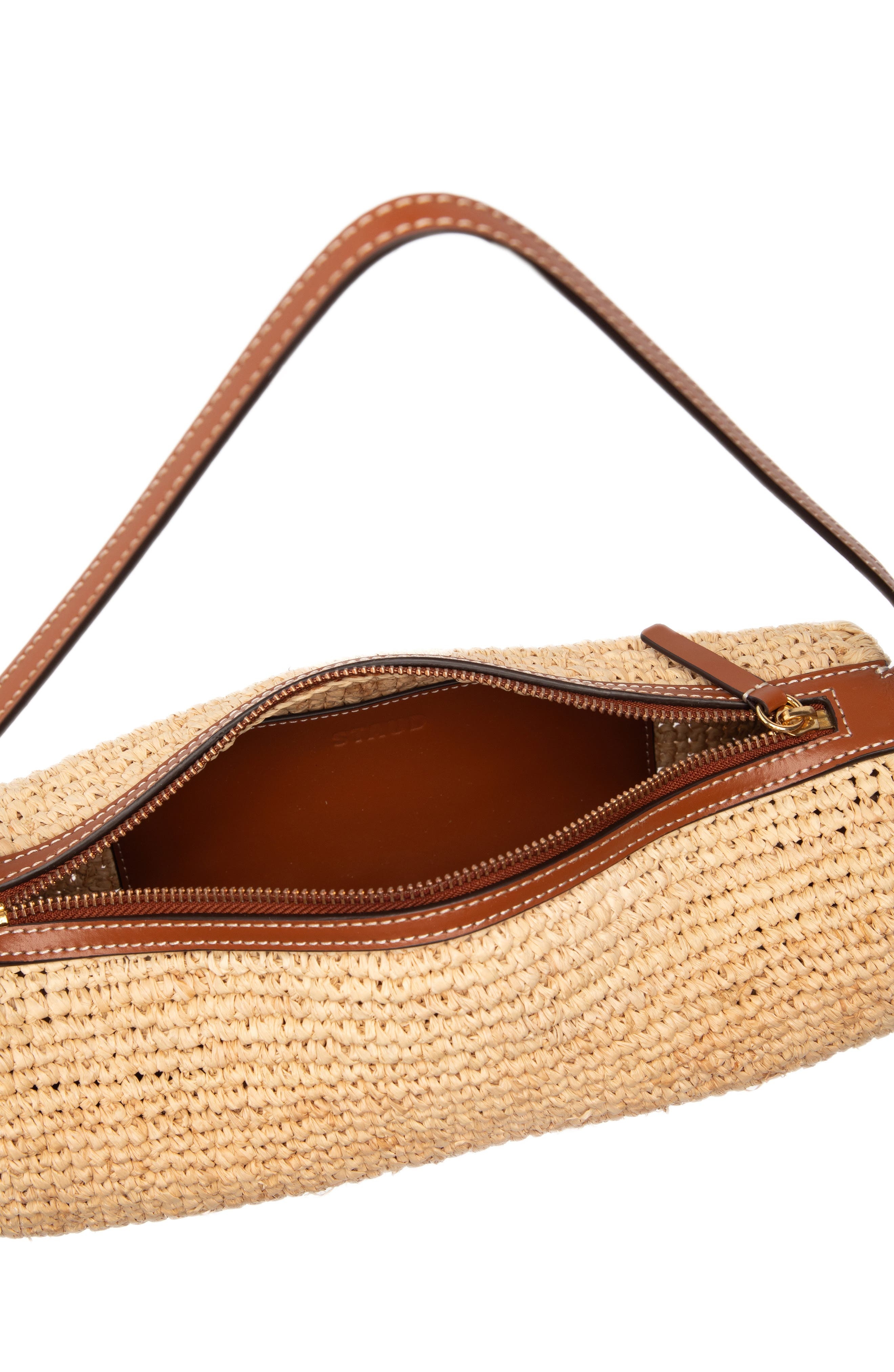 STAUD Mini Taru Raffia Shoulder Bag in Natural/Tan at Nordstrom - 2