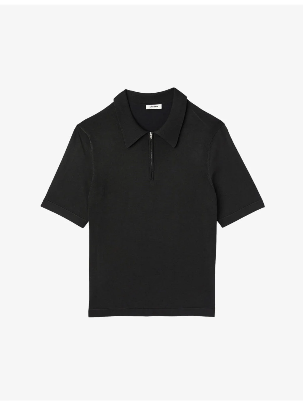 Zipped stretch-woven polo shirt - 1