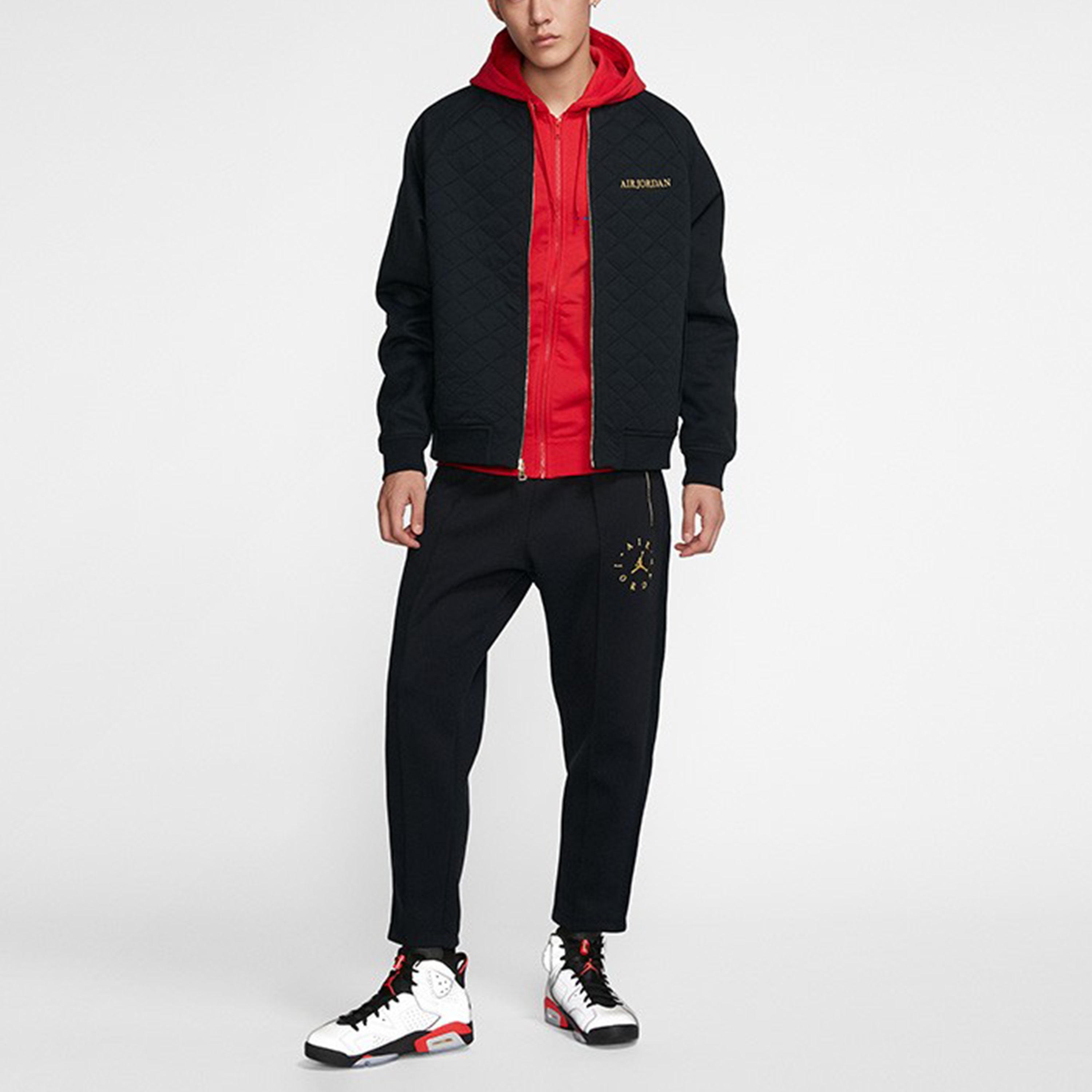 Air Jordan Athleisure Casual Sports Stand Collar Jacket Black BQ5772-010 - 4