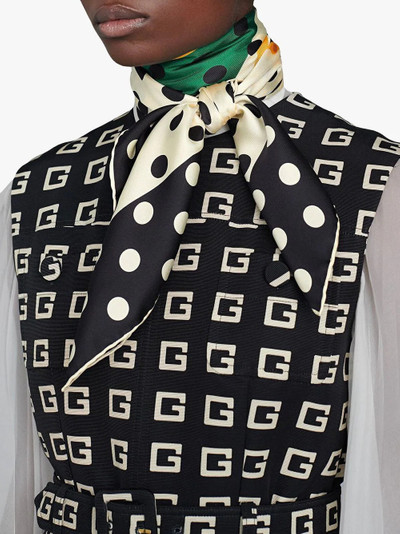 GUCCI vintage logo polka dot scarf outlook