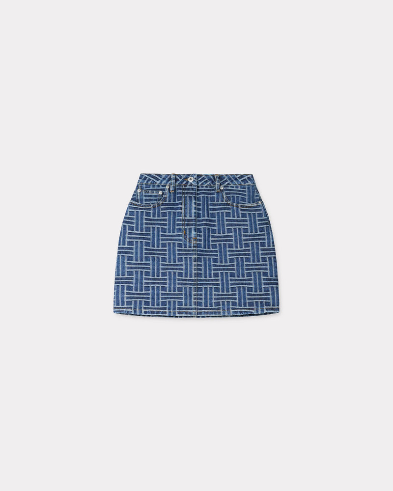 'KENZO Weave' miniskirt in japanese denim - 1