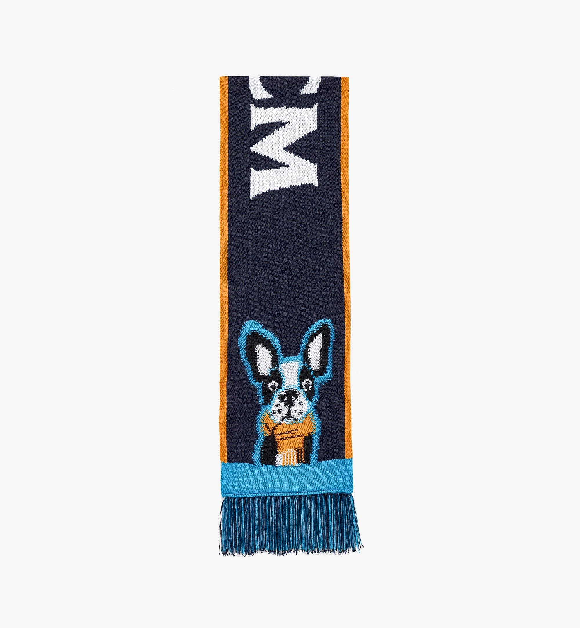 Intarsia M Pup Wool Stole - 4