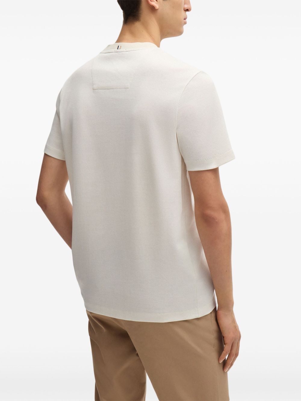 ribbed-knit T-shirt - 4