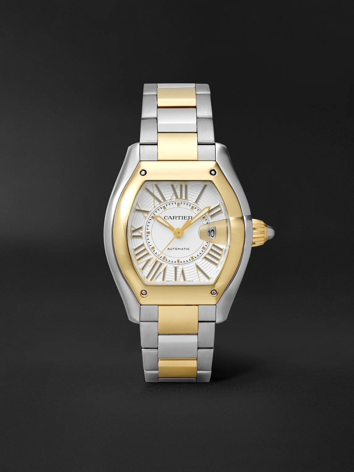 Roadster de Cartier Automatic Interchangeable 18-Karat Gold and Stainless Steel Watch, Ref. W2RD0009 - 1