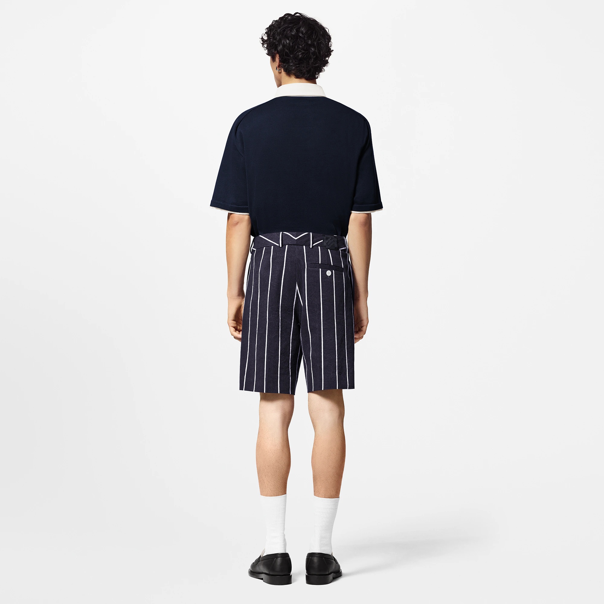 Linen And Cotton Blend Tailored Shorts - 3