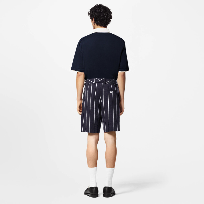 Linen And Cotton Blend Tailored Shorts 3
