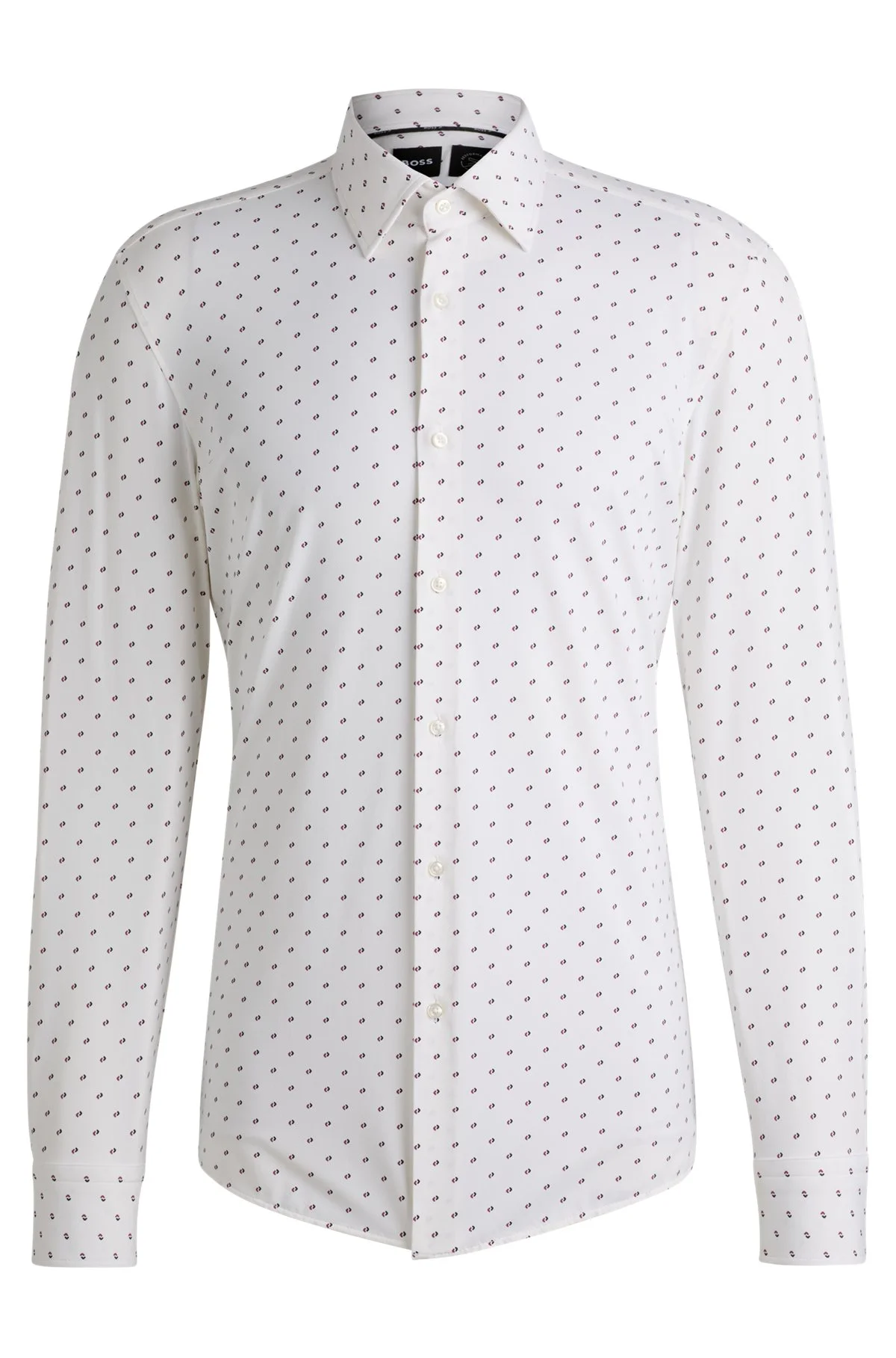 SLIM-FIT SHIRT IN PRINTED PERFORMANCE-STRETCH MATERIAL - 1