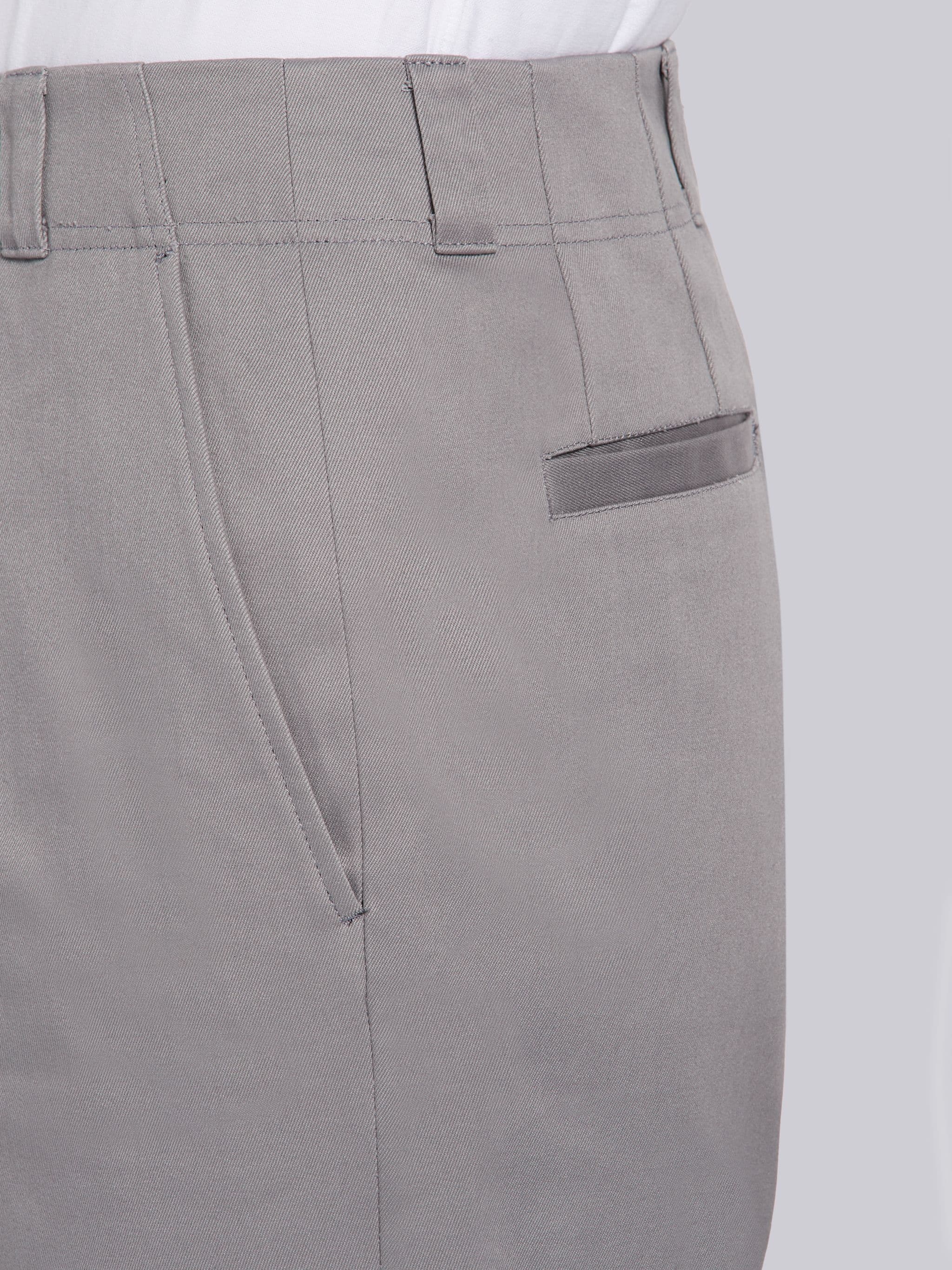 Medium Grey Cotton Twill Straight Leg Beltloop Trouser - 5