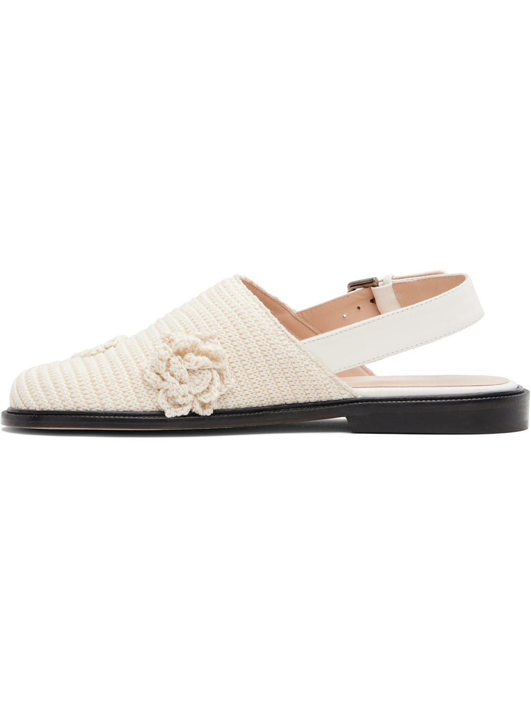 Off-White Crochet Mule Loafers - 3