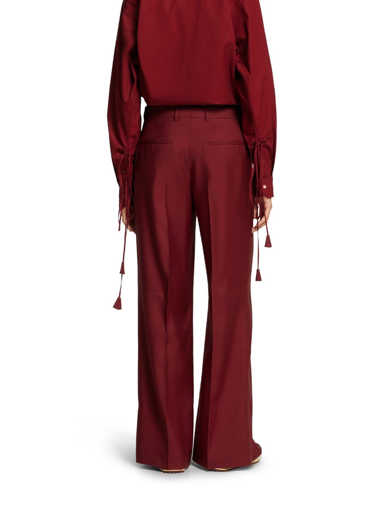 OVERSIZE LOW WAIST PETITE FIT WOOL PANT - 3