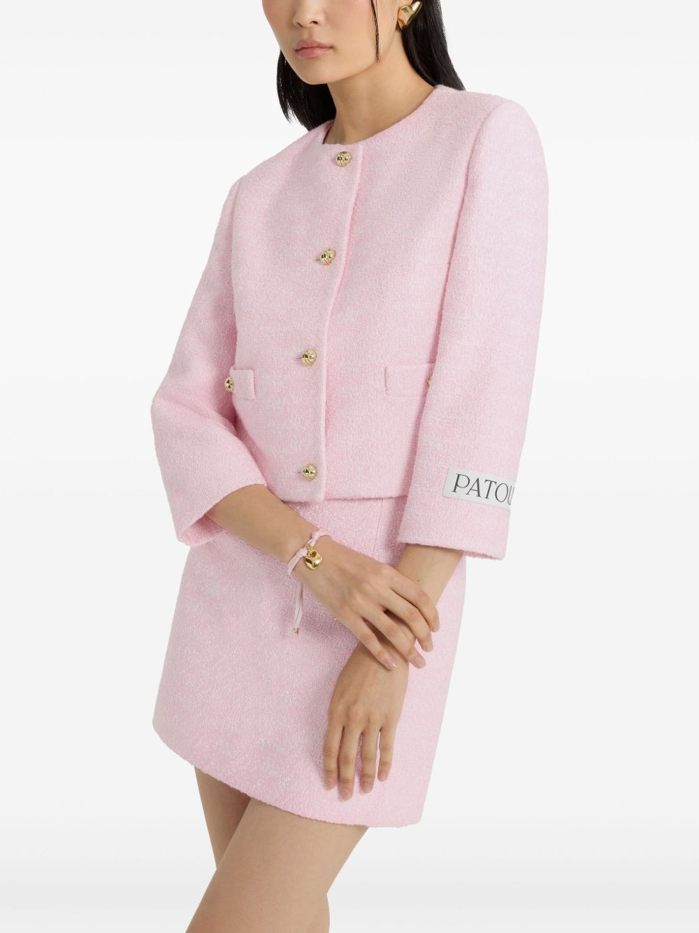collarless jacket - 4