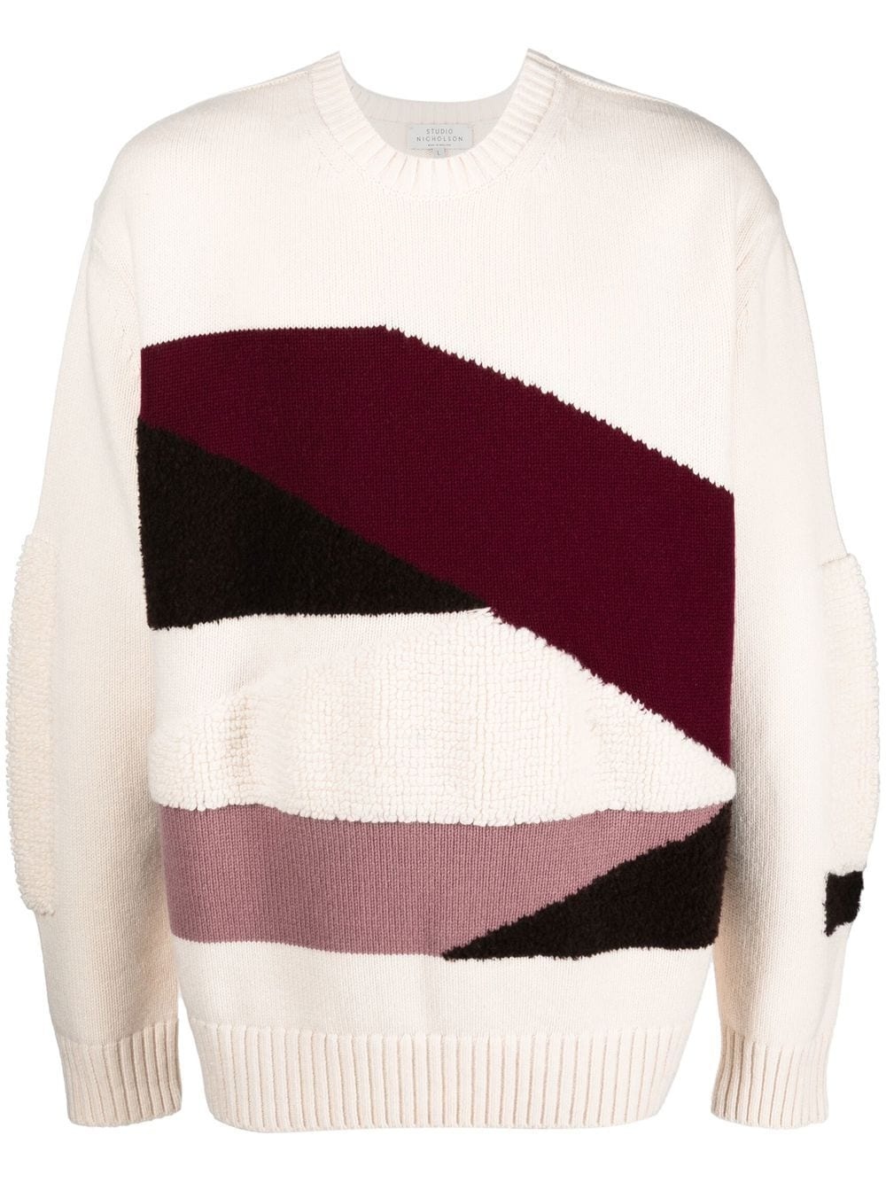 colour-block striped jumper - 1