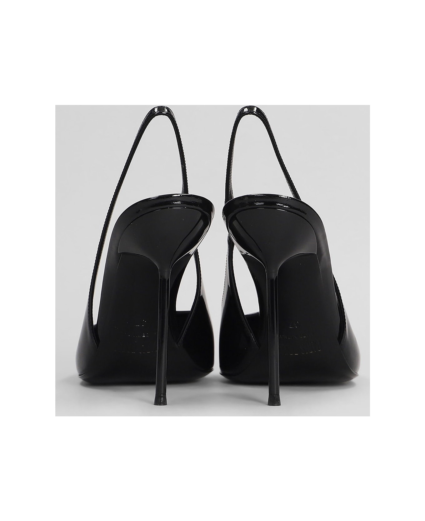 Lidia Slingback Pumps In Black Patent Leather - 4