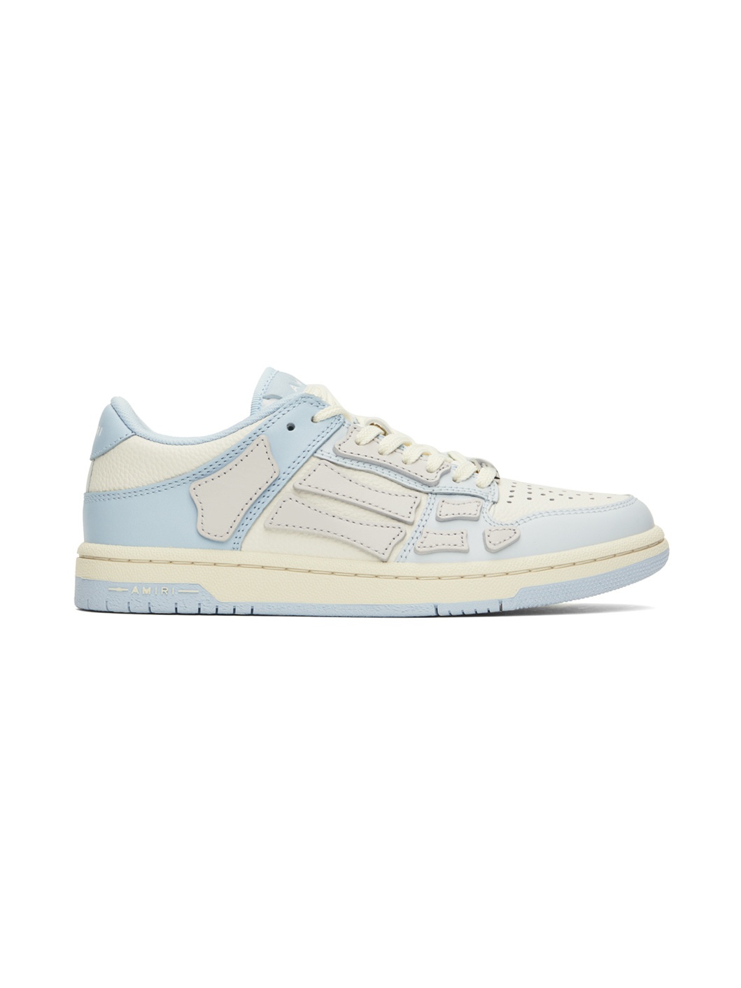Blue & White Two-Tone Skel Top Low Sneakers - 1