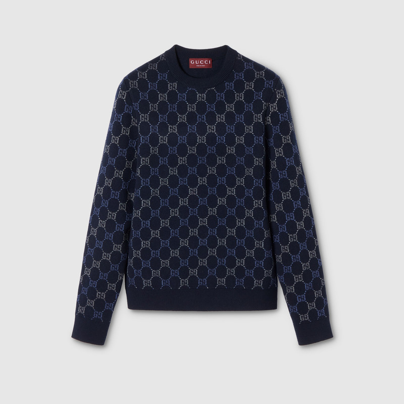GG double wool knit sweater 1