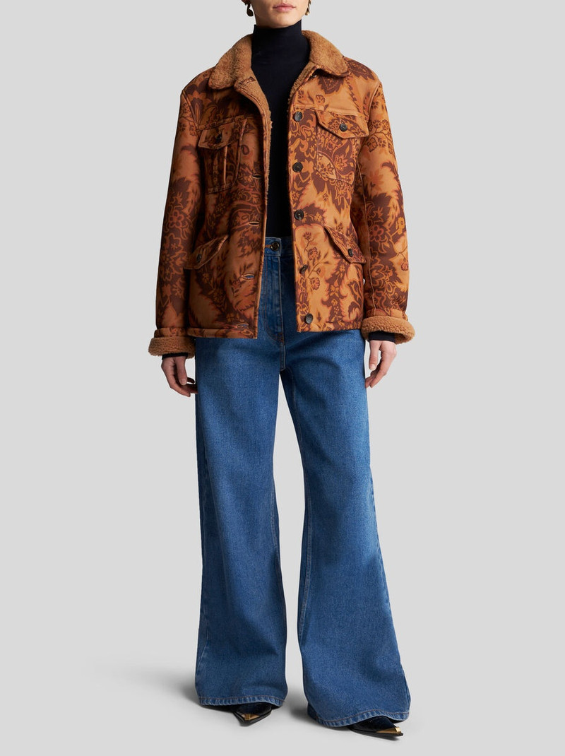 Etro PRINTED SHEARLING JACKET outlook