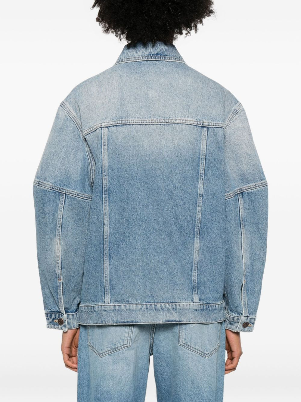 heart-patch denim jacket - 4