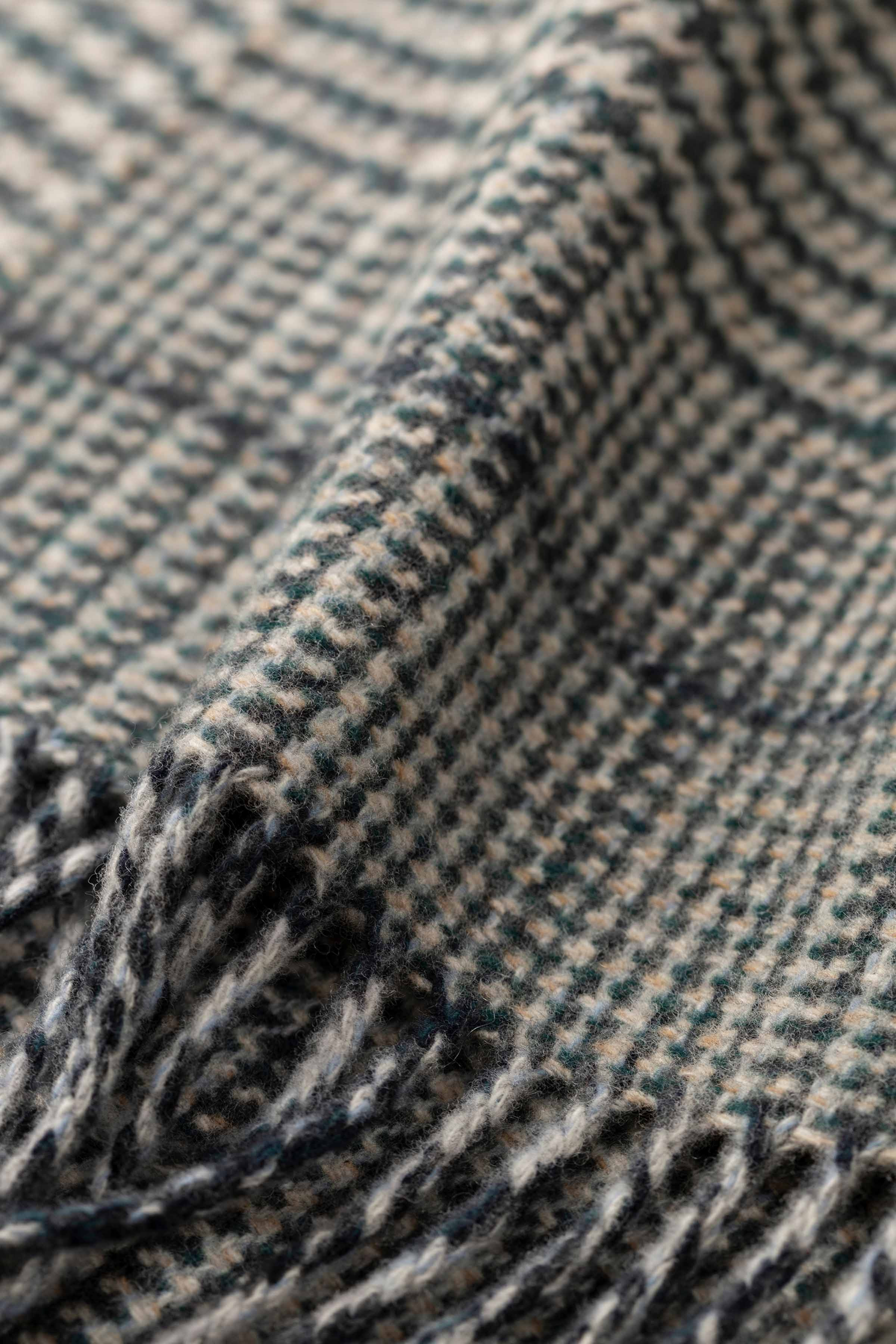 Tweed Glen Check Green Scarf - 2