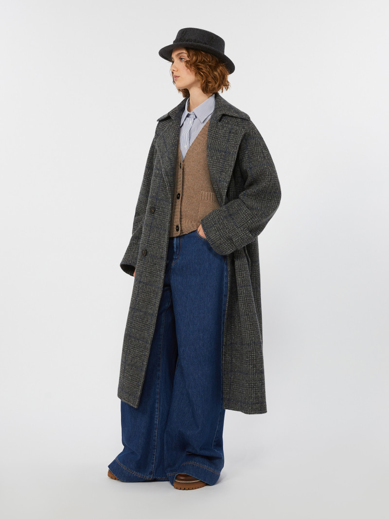 WEEKEND Max Mara SESTRI Long wool tweed coat outlook