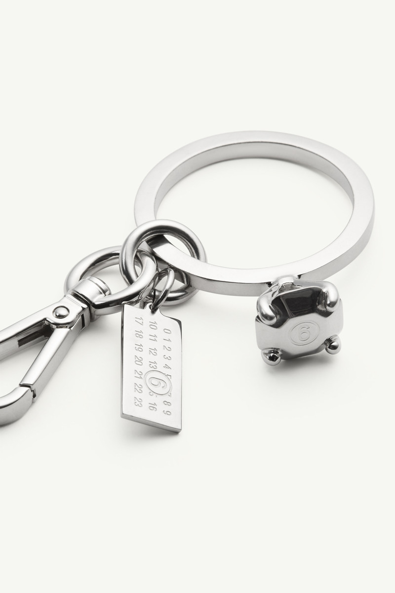 Polished palladium clip keyring 3