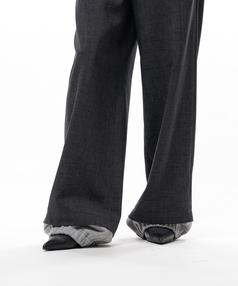 Mix Layered Houndstooth Pants 7