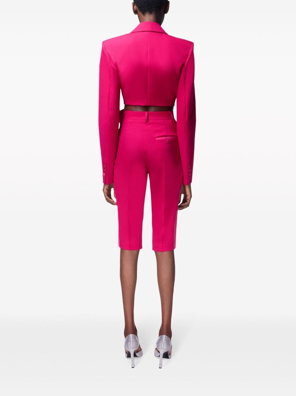 flower-appliquÃ© tailored shorts - 4