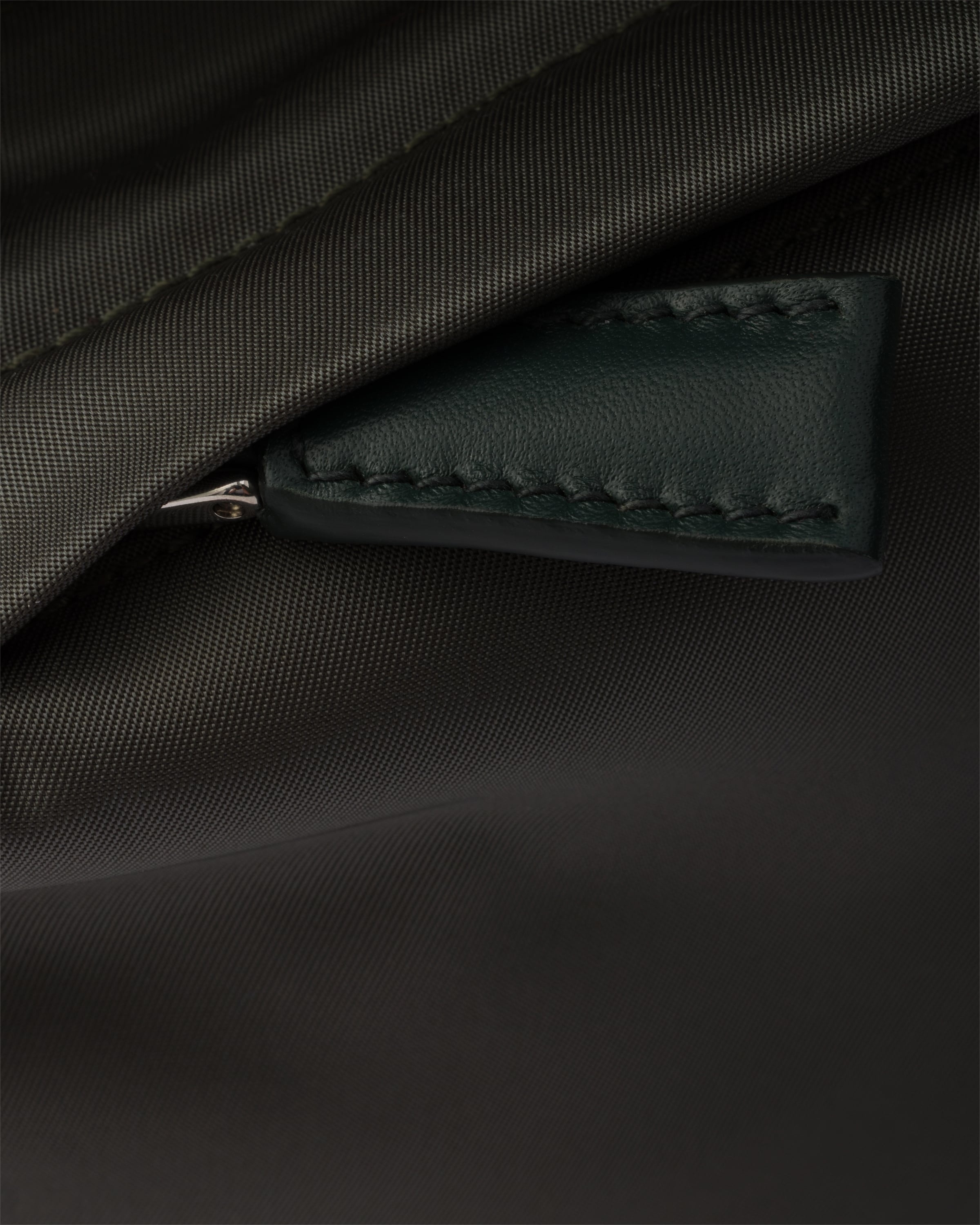 Re-Nylon and leather shoulder bag - 6