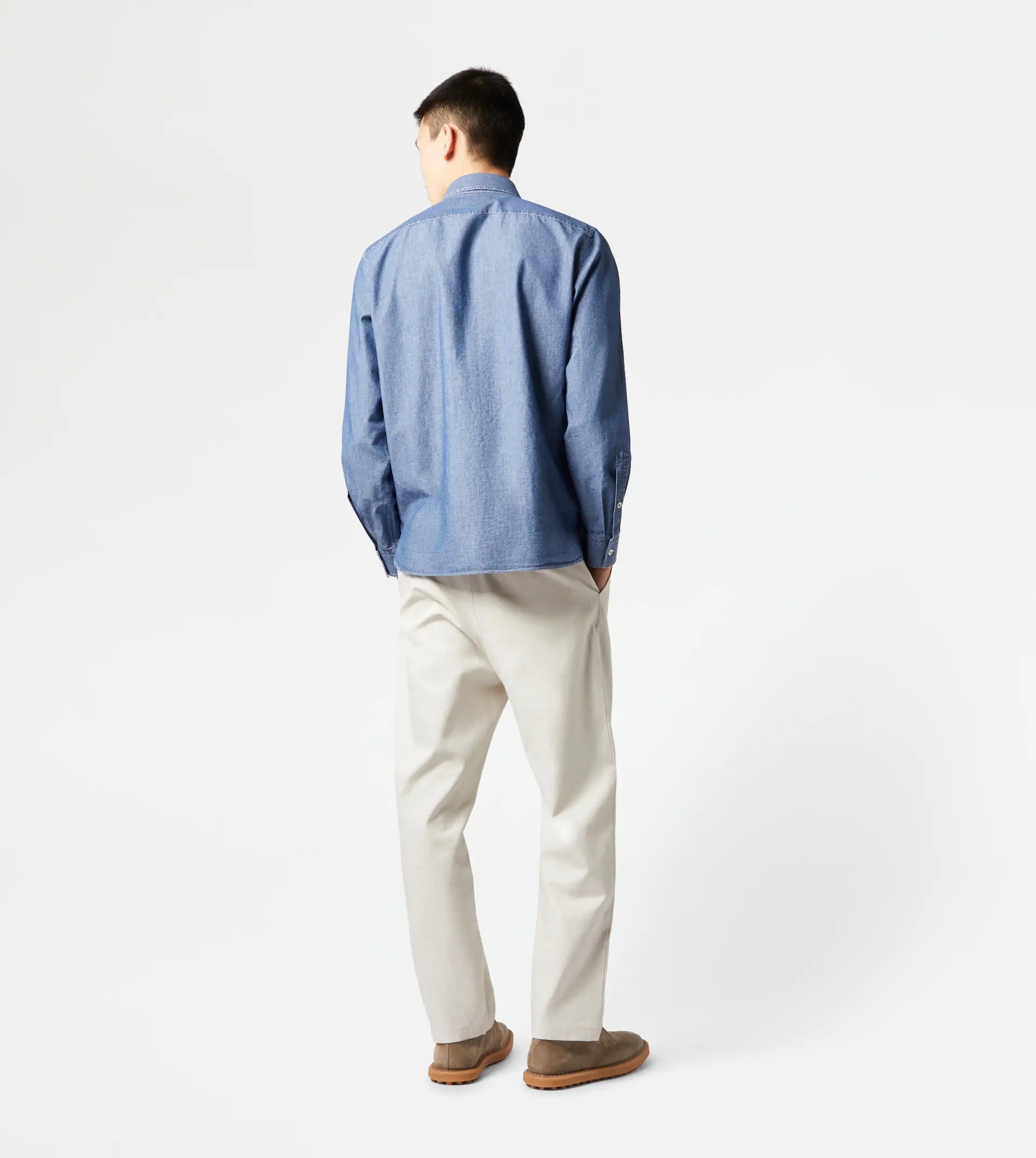CHAMBRAY SHIRT - BLUE - 3