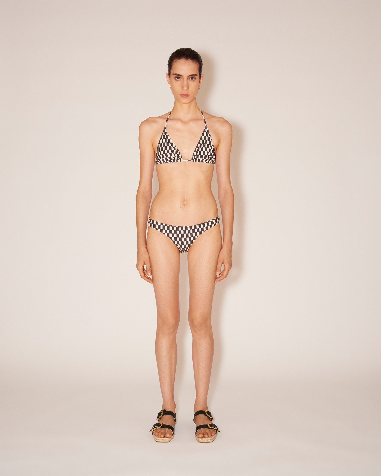 CAIA - Matte stretch bikini top - Creme - 2