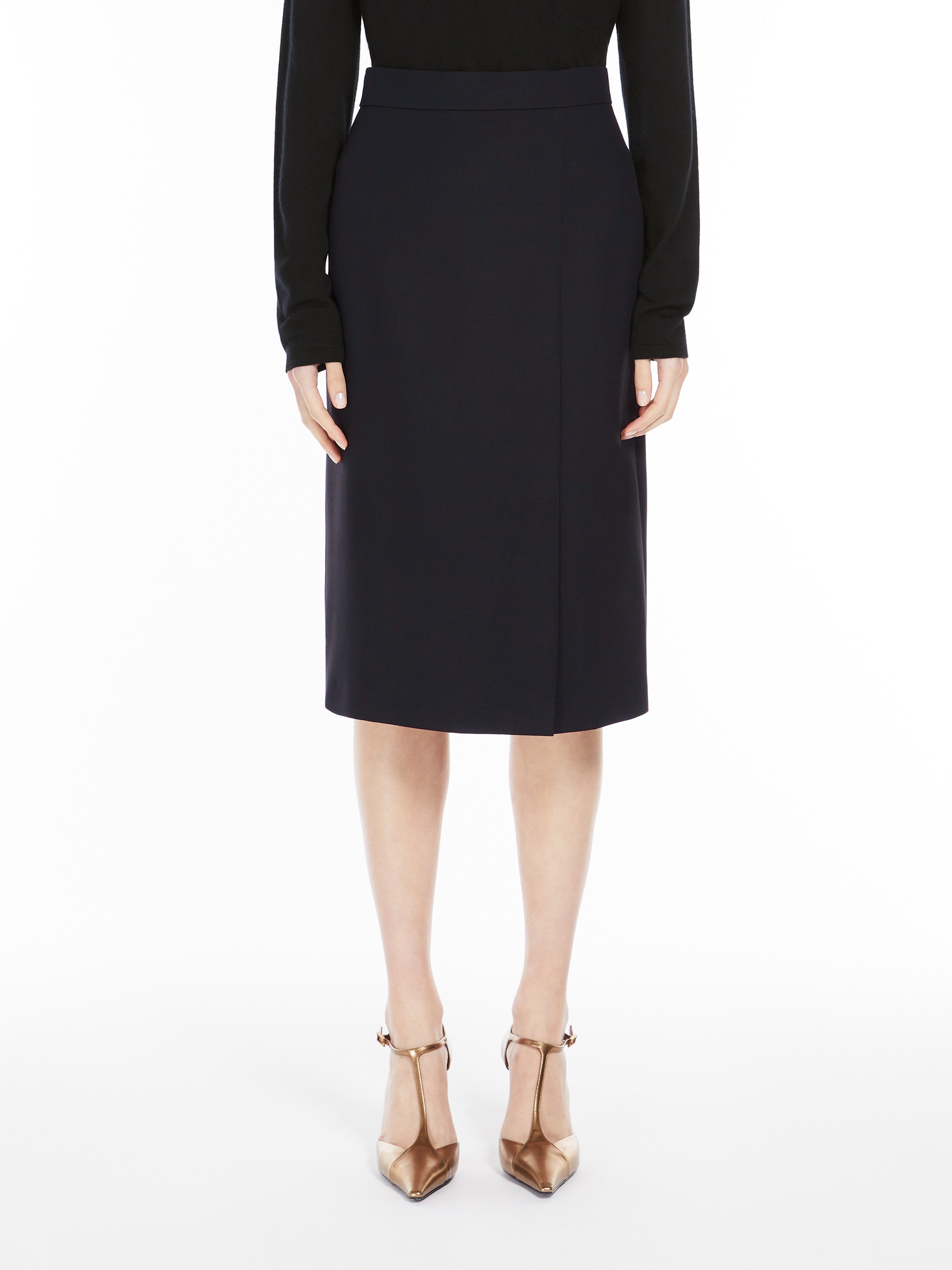 PALOMBA Wool and silk cady slim-fitting skirt - 3