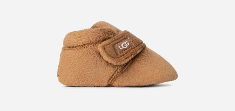 ® Infants' Bixbee Terry Cloth Bootie in Chestnut 1