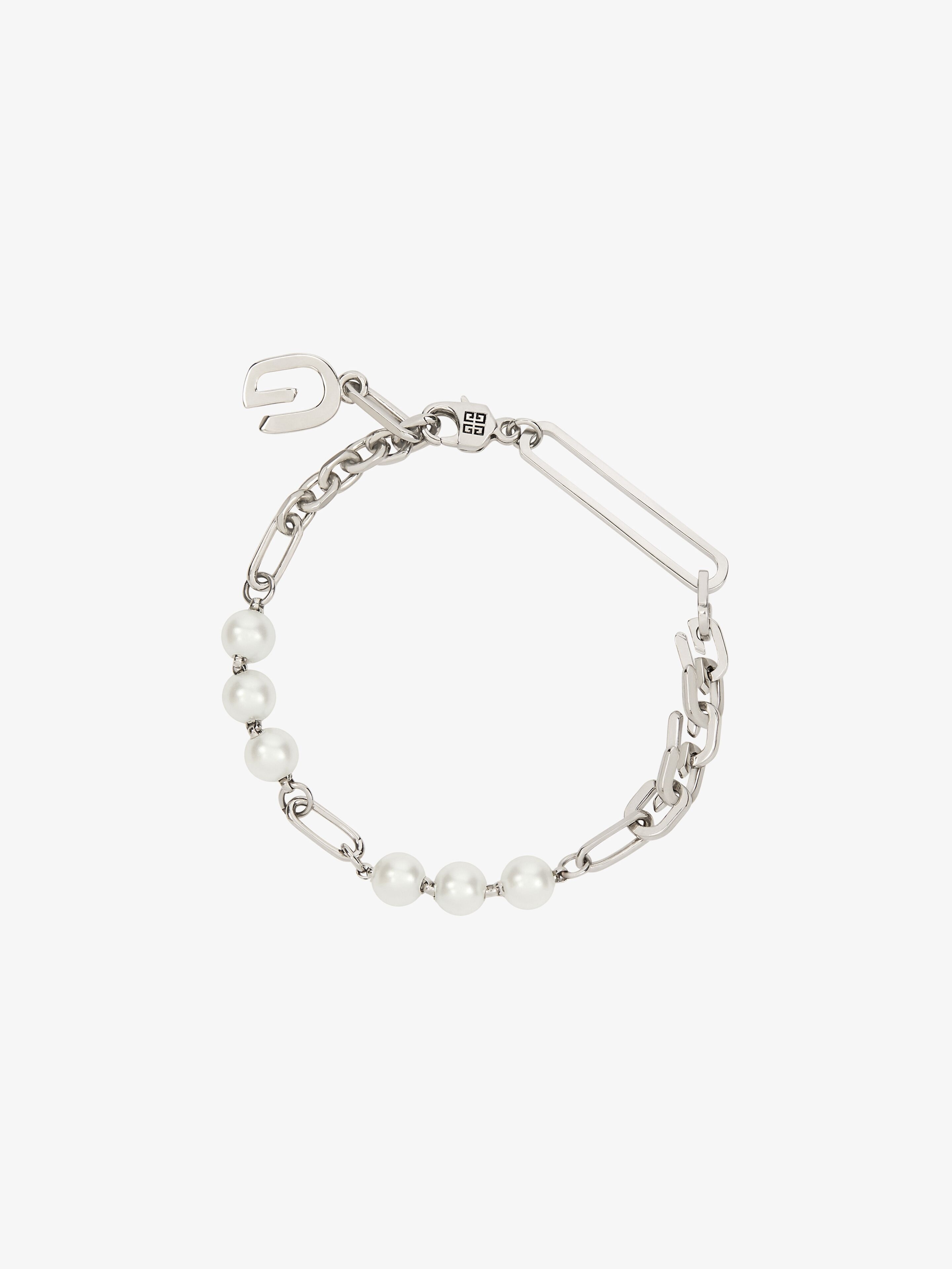 G LINK BRACELET IN METAL WITH PEARLS - 4