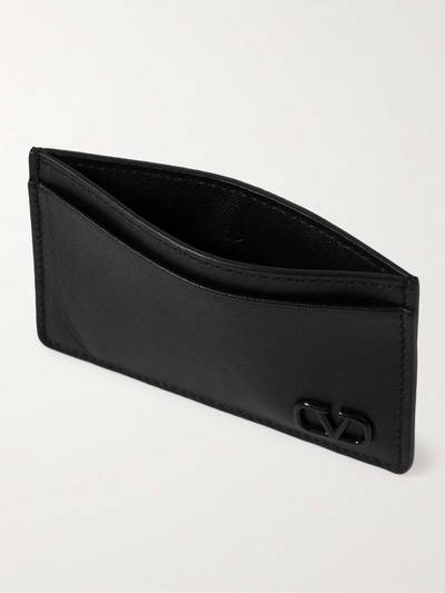 Valentino Valentino Garavani Logo-Appliquéd Full-Grain Leather Cardholder outlook