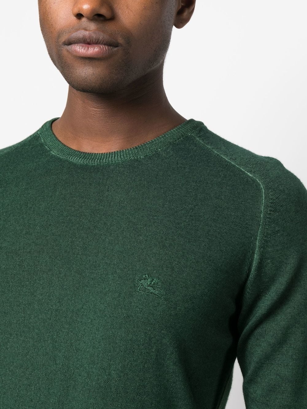 embroidered-logo crew-neck jumper - 5