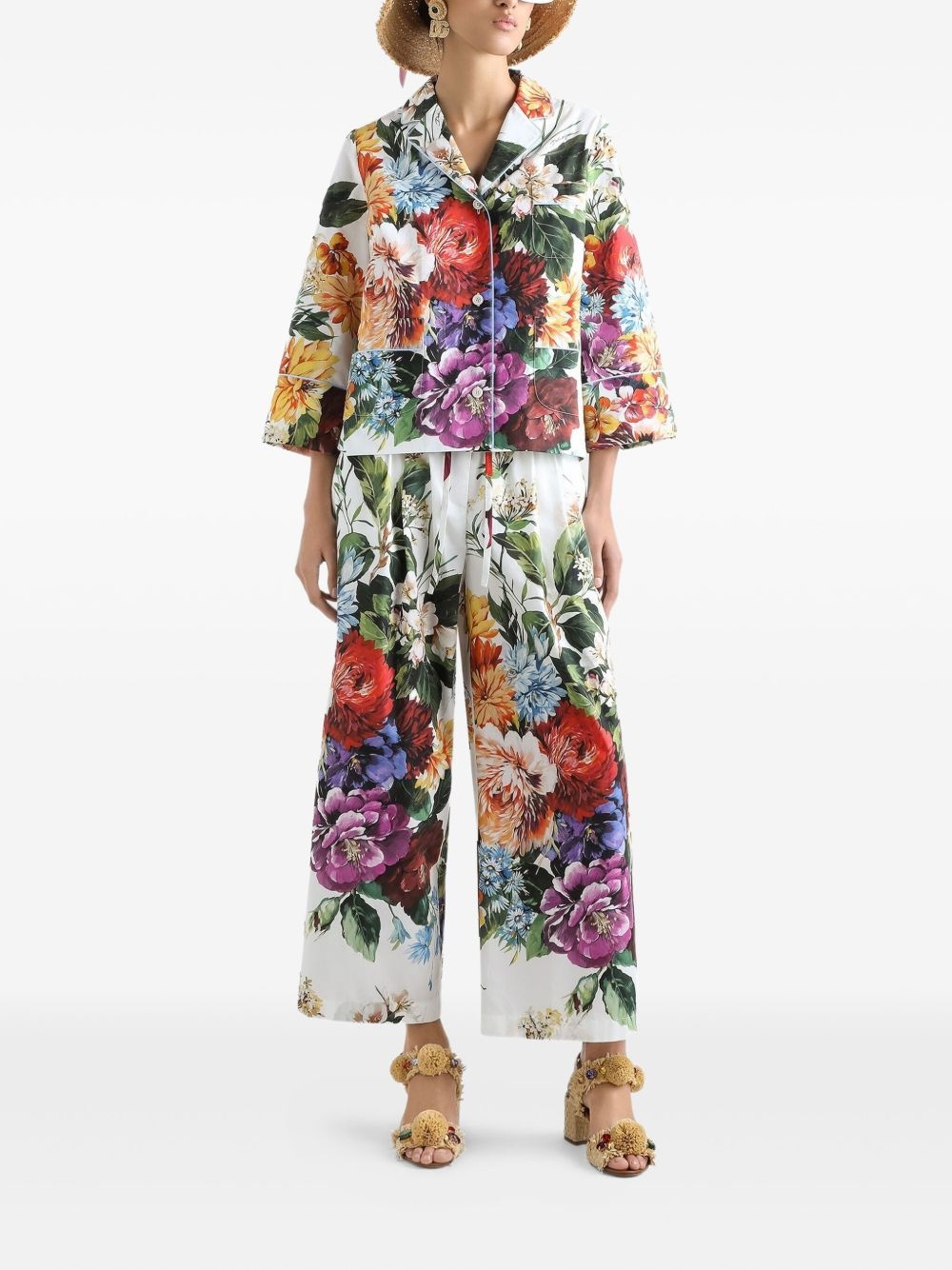 foral-print shirt - 2