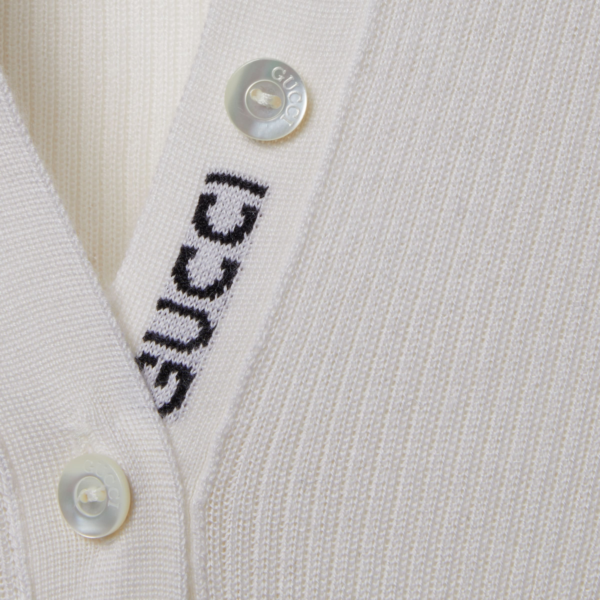 Cashmere and silk polo top with Web - 7