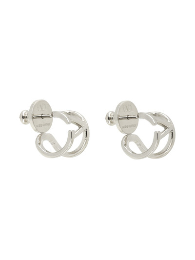 Valentino Silver Mini VLogo Signature Earrings outlook