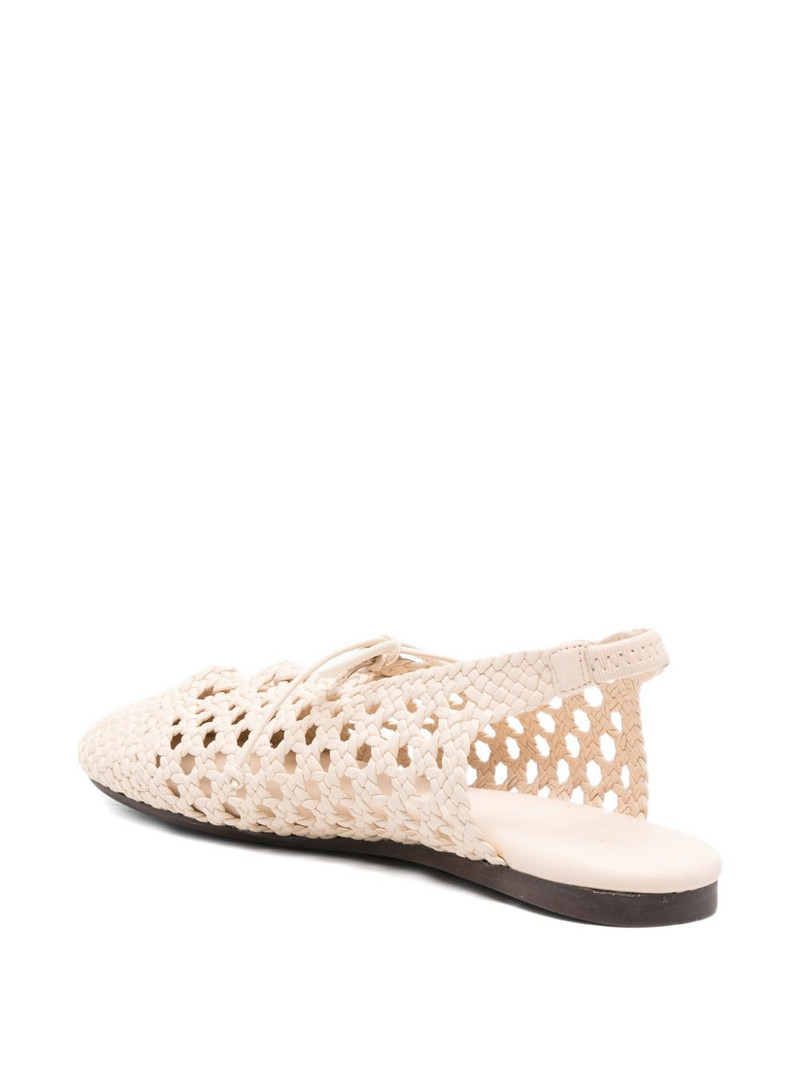 woven lace-up ballet flats 3