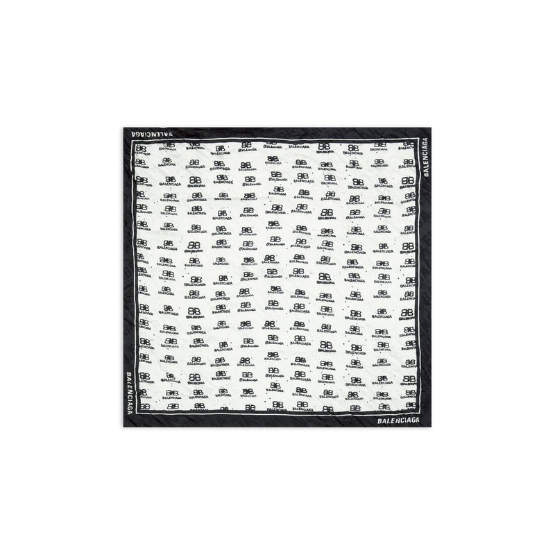 BALENCIAGA Women's Hand Drawn Bb Icon Scarf in White outlook