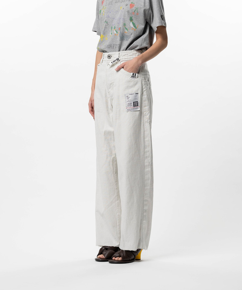 Amateur Sewn Like Wide Denim Pants 5